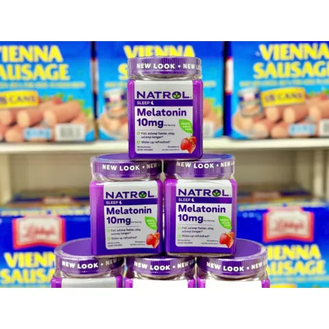 MẪU MỚI 2025 Kẹo dẻo giúp ngủ ngon Melatonin 10mg 90 viên của Natrol Gum