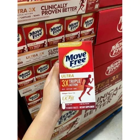 Viên Move Free Joint Health Ultra Type II Collagen + Boron + HA Hộp 75 Viên