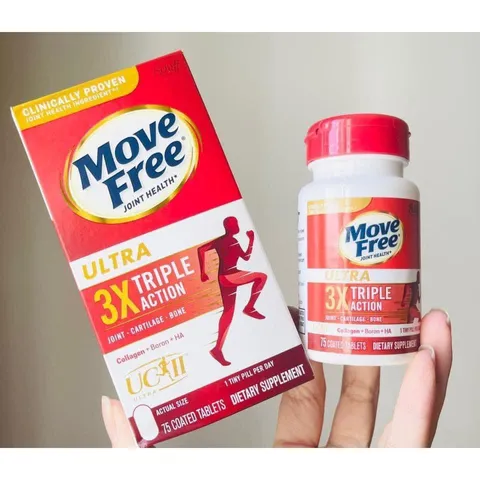 Viên Move Free Joint Health Ultra Type II Collagen + Boron + HA Hộp 75 Viên