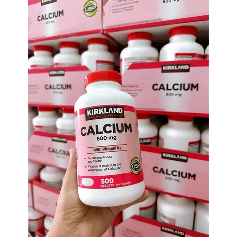 Viên Canxi Kirkland Calcium 600mg Vitamin D3 500viên Date xa