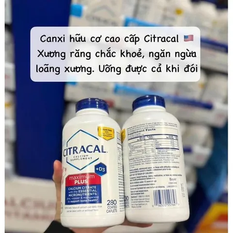 Viên uống bổ sung canxi hữu cơ CITRACAL Maximum Calcium citrate 280viên 859466