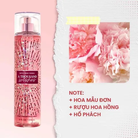 Chính hãng Mỹ Body mist A Thousand Wishes xịt thơm toàn thân của Mỹ 236ml
