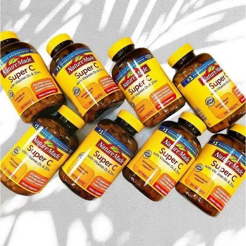 Viên Nature Made Super C With Vitamin D3 & Zinc, 200 viên