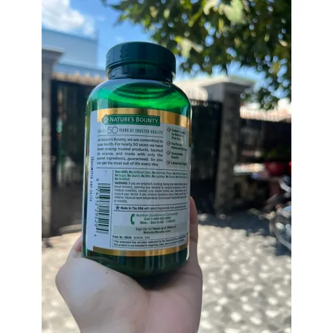 [HÀNG MỸ] Dầu Cá Không Mùi Fish Oil 1400mg 130 VIÊN NATURE 'S BOUNTY 859496