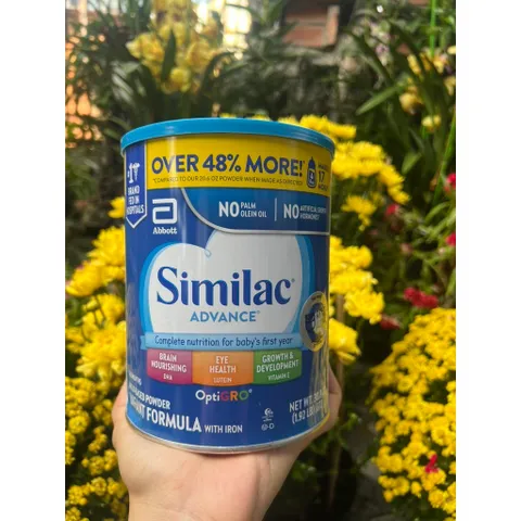 Sữa bột Similac cho trẻ từ 0-12 tháng tuổi Similac Advance OptiGro 873g MỸ 859509