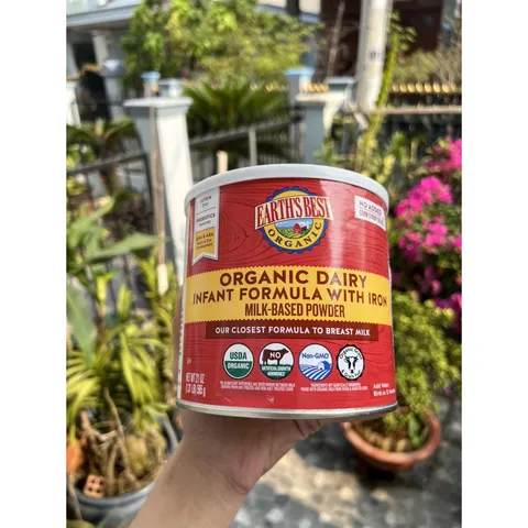 USA Sữa Earth’s Best Organic Infant Đỏ 595g