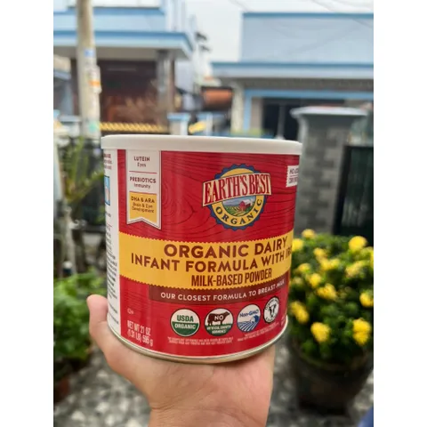 USA Sữa Earth’s Best Organic Infant Đỏ 595g