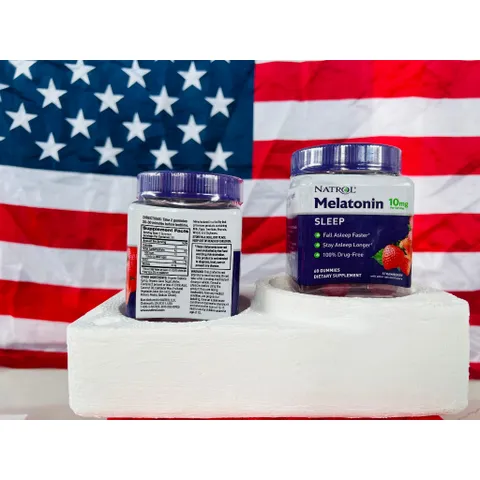 60 viên Kẹo Dẻo Ngủ Ngon Melatonin Natrol Gummies 10mg Date 2024