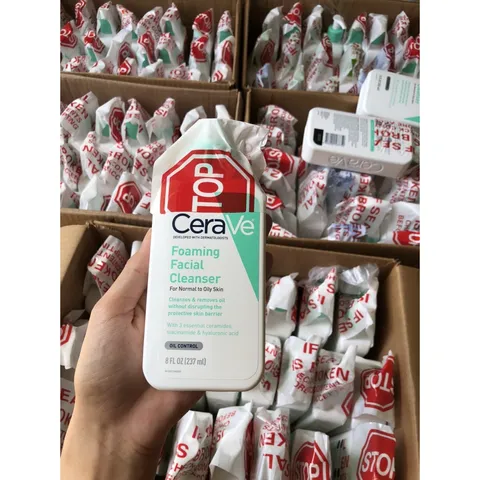 Sữa rửa mặt Cerave Foaming Facial Cleanser bản Mỹ 355ml - 473ml