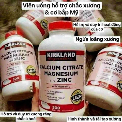 CHÍNH HÃNG Viên Calcium Citrate Magnesium and Zinc 500 viên Mỹ