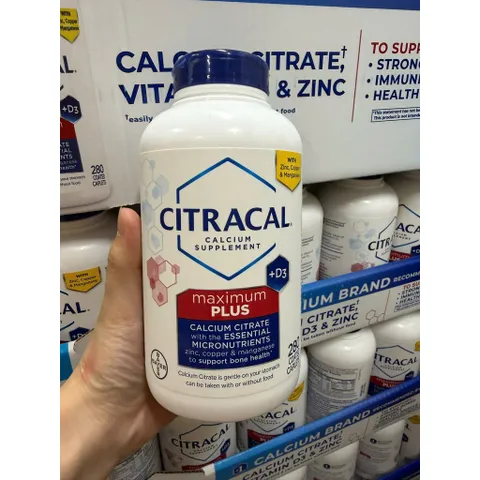 Viên uống bổ sung canxi hữu cơ CITRACAL Maximum Calcium citrate 280 viên HÀNG MỸ 859740