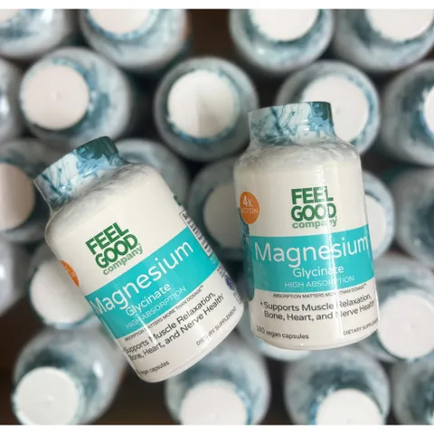 Mẫu mới Viên Uống Feel Good Company Magnesium Glycinate 180 Viên Hàng Mỹ Chính Hãng