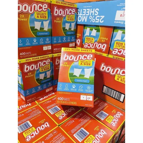 Giấy Thơm Quần Áo Bounce 4 In 1 Của Mỹ 400 tờ Select Size 2X Power – 400 tờ hàng mỹ