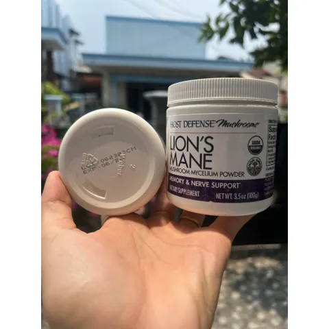 Bột Nấm Hầu thủ chay Host Defense Lion's Mane Mushroom Mycelium Powder 100g USA