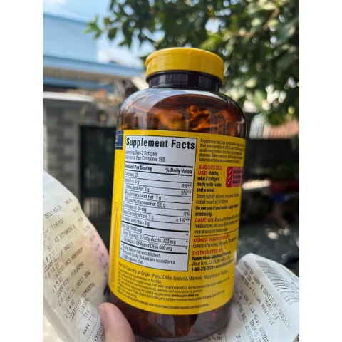 Dầu c á Nature Made Fish oil 1200mg - 300 viên. date 2027
