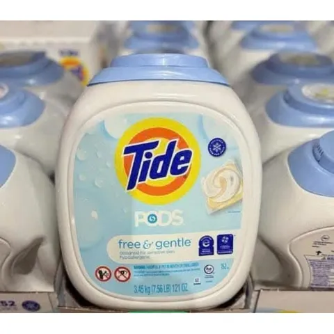 Chính hãng Mỹ Viên Nước Giặt cho da nhạy cảm Tide PODS Free & Gentle (Mỹ) 152 viên 859850
