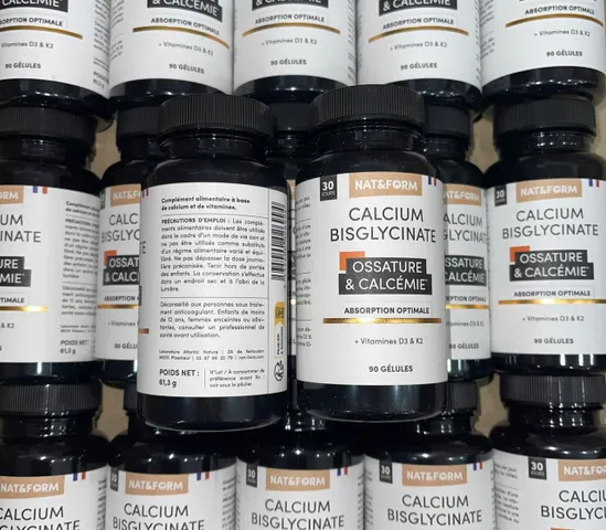 Viên uống Nat&Form Calcium Bisglycinate + Vitamin D3 & K2 |90 viên| Tái tạo + Củng cố cấu trúc xương & Phòng ngừa loãng xương [S/P Chuẩn Pháp không tem]