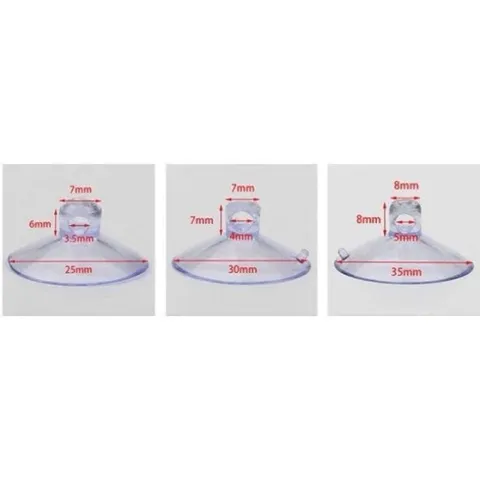 10 Đệm Hít Chân Không Silicon 3.5cm / 5cm – Giữ Kính, Chống Trượt Mặt Bàn – Giác Hút Trong Suốt