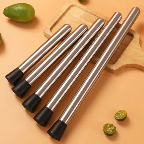 Chày bar dầm pha chế inox 25cm đầu nhựa cao cấp (chất liệu inox 304)