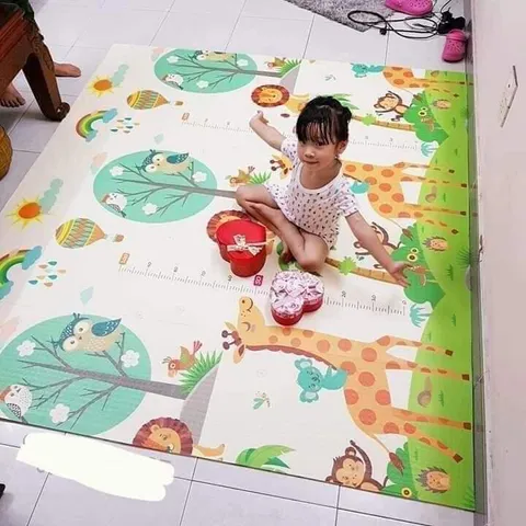 Thảm xốp gấp gọn cho bé 2 mặt chống thấm chống trơn 1m8x2m