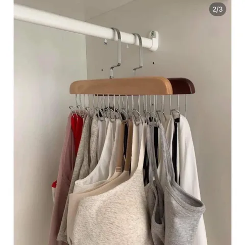 Móc gỗ treo đồ lót ⚡️ Móc gỗ treo đồ đa năng áo lót, cà vạt, dây lưng tiện dụng