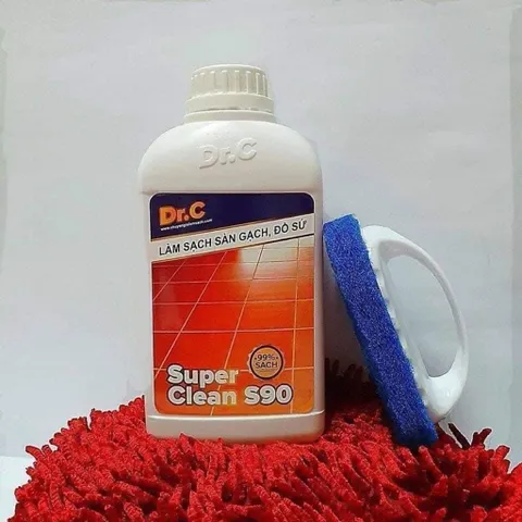 Làm sạch sàn gạch, thiết bị men sứ Dr.C CHÍNH HÃNG - Super Clean S90 Tẩy Xi Măng, Vôi Vữa Trên Bề Mặt Sàn Gạch