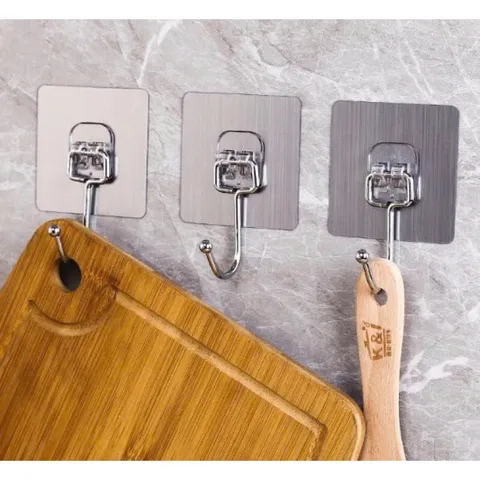 Combo 10 móc dán tường inox chịu lực - móc treo đồ tiện ích