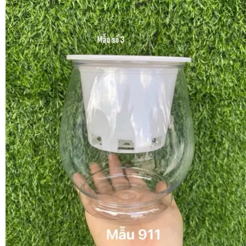 Chậu nhựa thuỷ sinh tự tưới tiện lợi cho cây cảnh - Bình thủy sinh trồng cây 860420
