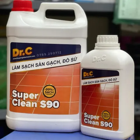 Chai tẩy mốc nền gạch, đồ men sứ. dung dịch cọ nền nhà tẩy đồ men sứ ố vàng tẩy sàn Dr.C 1000ml