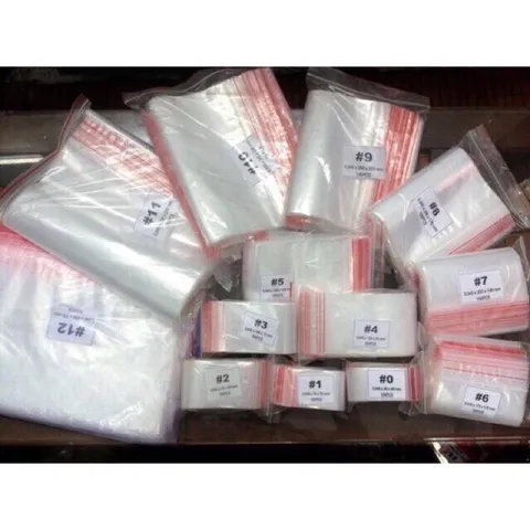 100 gam túi zip viền đỏ/ túi zip đủ cỡ loại 1
