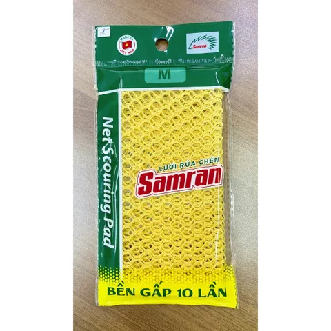 Miếng rửa bát đĩa SAMRAN chống trầy xước, lưới rửa chén bát cao cấp - Lưới Rửa Chén Bát Samran Siêu Bền