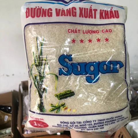 (Com bo 5 túi) Đường tinh khiết xuất khẩu đường kính trắng, đường vàng (860 - 900g/1 túi)