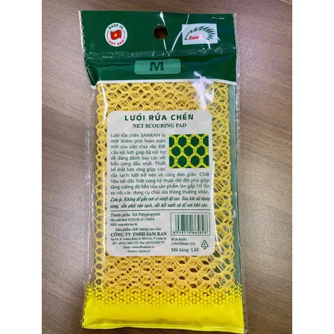 Miếng rửa bát đĩa SAMRAN chống trầy xước, lưới rửa chén bát cao cấp - Lưới Rửa Chén Bát Samran Siêu Bền