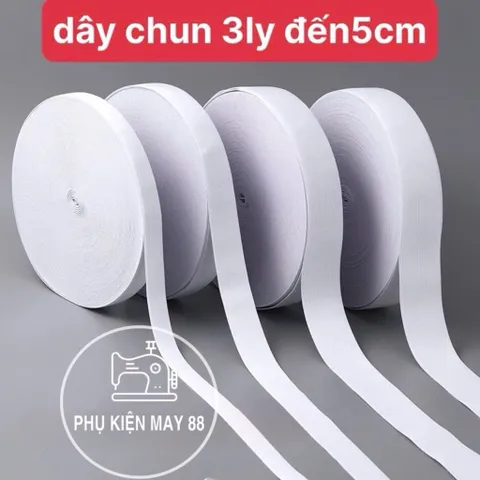 5 mét dây chun  1cm  và 2cm phụ liệu may