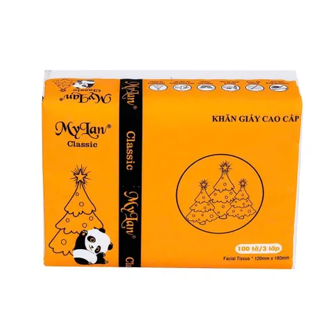 Giấy ăn gấu trúc Mylan, Thùng 30 gói rút 3 màu cao cấp, mềm mịn, an toàn ( mẫu mới nhất)