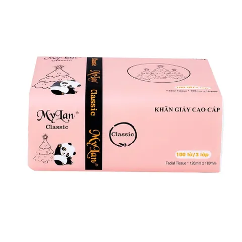 Giấy ăn gấu trúc Mylan, Thùng 30 gói rút 3 màu cao cấp, mềm mịn, an toàn ( mẫu mới nhất)