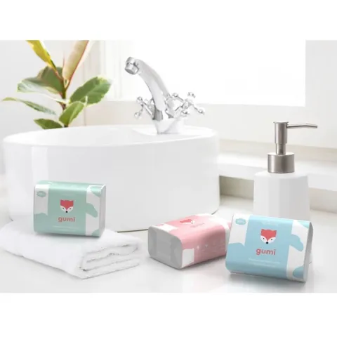 Thùng 30 gói giấy ăn gấu trúc cao cấp chính hãng GUMI, khăn giấy đa năng giành cho gia đình