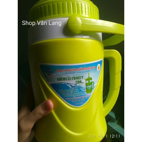Bình giữ nhiệt nóng, lạnh Việt Nhật 3 lít - Loại to cao cấp ( màu ngẫu nhiên)