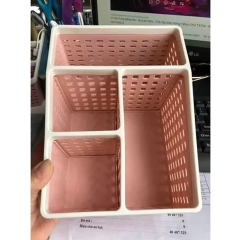 Kệ đựng mỹ phẩm, điều khiển Đa Năng Việt Nhật (5688) Cỡ to 4 ngăn