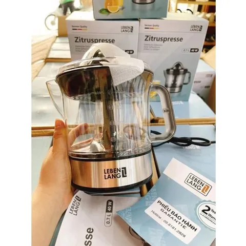 Máy vắt cam ép cam chính hãng LEBENLANG của Đức dung tích 700ml bảo hành 24 tháng - LB389- ảnh thật