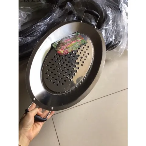 Khay lẩu cá chép om dưa - nồi lẩu om cá inox cao cấp 56cm x 30cm