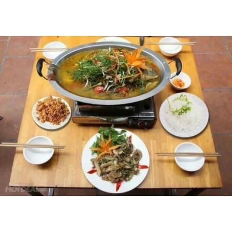 Khay lẩu cá chép om dưa - nồi lẩu om cá inox cao cấp 56cm x 30cm
