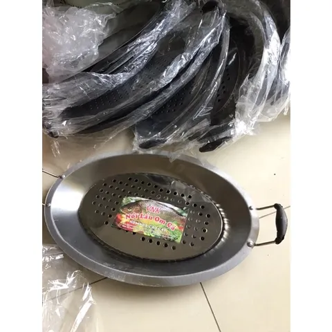 Khay lẩu cá chép om dưa - nồi lẩu om cá inox cao cấp 56cm x 30cm