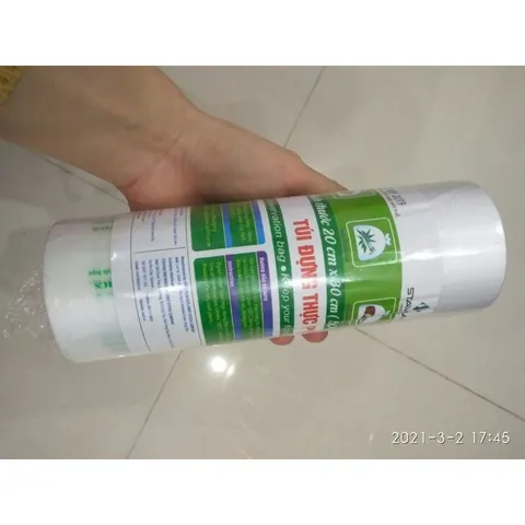 Túi Đựng Thực Phẩm Tự Hủy Sinh Học 25cm x 35cm(500gr/cuộn). An toàn cho người dùng - Bảo vệ môi trường