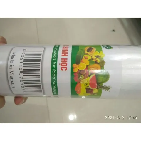 Túi Đựng Thực Phẩm Tự Hủy Sinh Học 25cm x 35cm(500gr/cuộn). An toàn cho người dùng - Bảo vệ môi trường