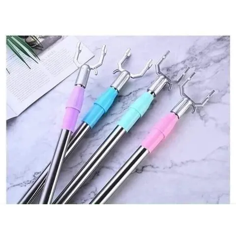 Cây phơi quần áo bằng inox kéo dài, Cây gậy lấy đồ trên cao có thể kéo dài xếp gọn
