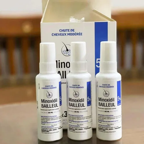 Xịt hỗ trợ mọc tóc Minoxidil Bailleul 5% Pháp 3 chai x 60ml