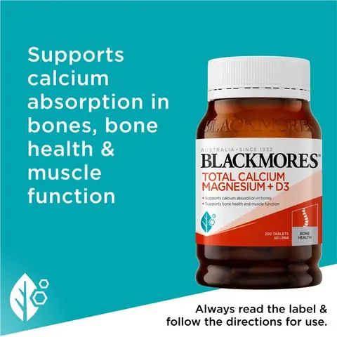 Blackmores Total Calcium and Magnesium + D3 - Hỗ trợ hấp thu canxi vào xương phòng ngừa loãng xương thoái hóa xương khớp chính hãng Úc