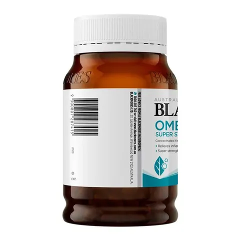 Blackmores Omega Super Strength Fish Oil - Hỗ trợ viêm khớp hỗ trợ sức khỏe tim mạch và não bộ chính hãng Úc