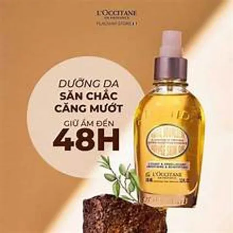 Dầu Dưỡng Thể L'Occitane Almond Supple Skin Oil 100ml - Dưỡng Ẩm, Tăng Cường Săn Chắc Da Tự Nhiên 617999